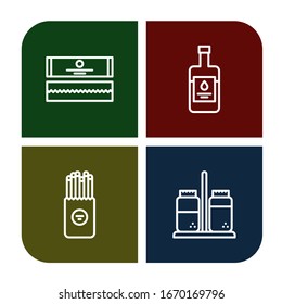 flavor simple icons set. Contains such icons as Chewing gum, Balsamic vinegar, Salty, Salt and pepper, can be used for web, mobile and logo