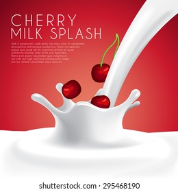Flavored Milk Label Template : Vector Illustration