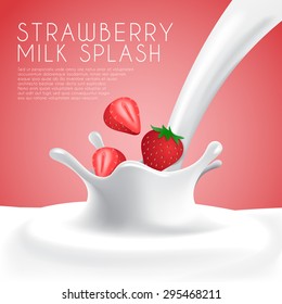 Flavored Milk Label Template : Vector Illustration