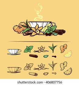Flavored with spices tea