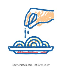 flavoring dish doodle icon sketch vector. flavoring dish sign. isolated symbol illustration