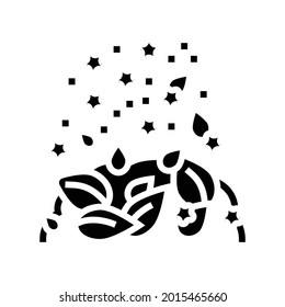 vector de iconos de glifo de té con aroma. signo de té aromatizante. símbolo de contorno aislado ilustración negra