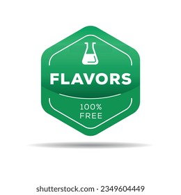 (Flavors free) label sign, vector illustration.