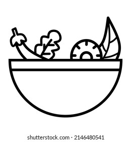 Ilustración de contorno de caja de sabor y verdura. Adecuado para la salud y el artículo doméstico