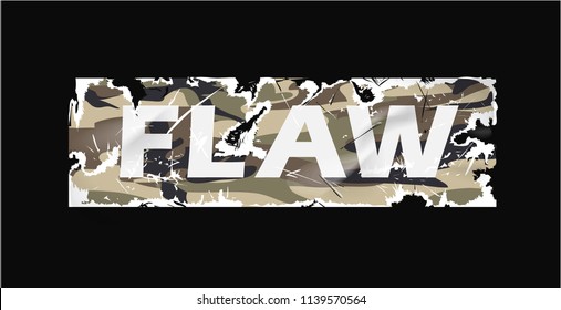 Flaw Camouflage Sticker Worn Out Illustration 