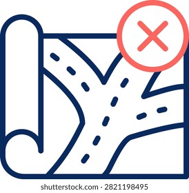 Flaw Map Icon Element For Design