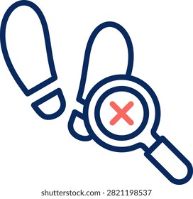 Flaw Trace Icon Element For Design