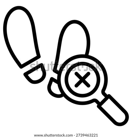 Flaw Trace Icon Element For Design
