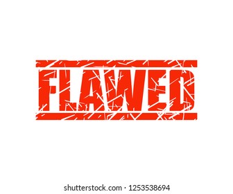 Flawed red stamp