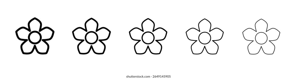 ícone de flor de linho simples vetor esboço logotipo