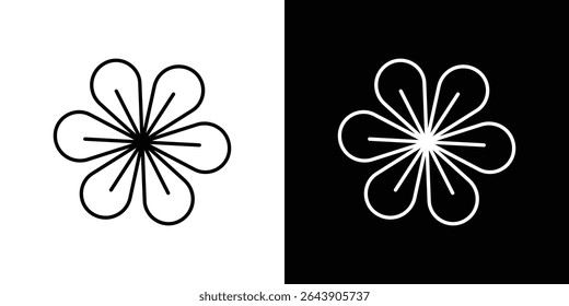 Símbolo de ícone de flor de linho para design gráfico, Site, IU. EPS