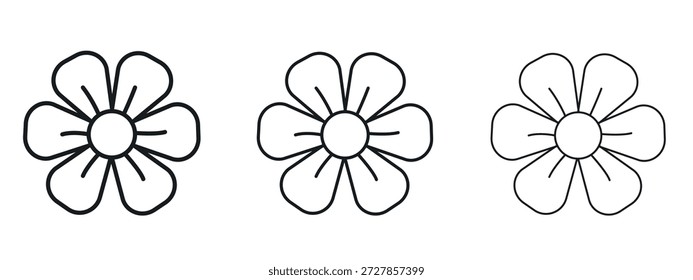 Ícone de flor de linho vetor Logo Design Template. Gráficos de Traçado editáveis.