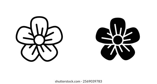 Flax flower icons vector graphic pack