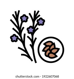 flax groat color icon vector. flax groat sign. isolated symbol illustration