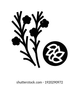 flax groat glyph icon vector. flax groat sign. isolated contour symbol black illustration