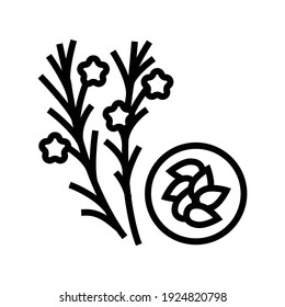 flax groat line icon vector. flax groat sign. isolated contour symbol black illustration