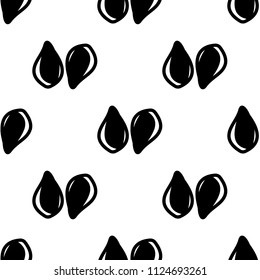 flax icon. Element of nuts icons for mobile concept and web apps. Pattern repeat seamless flax icon can be used for web and mobile apps on white background