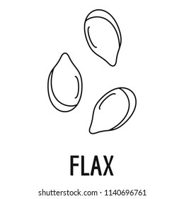 Flax icon. Outline illustration of flax vector icon for web design isolated on white background