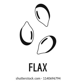 Flax icon. Simple illustration of flax vector icon for web design isolated on white background