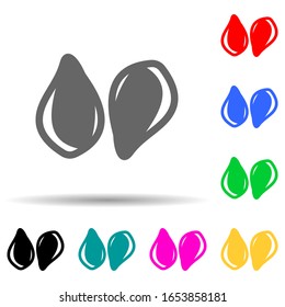 flax multi color style icon. Simple glyph, flat vector of nuts icons for ui and ux, website or mobile application