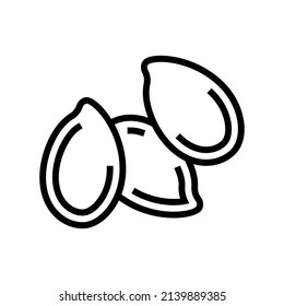 flax seed line icon vector. flax seed sign. isolated contour symbol black illustration