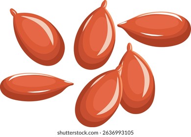 Flax seeds cascading and rotating against a clean white background, forming a vibrant and nutritious visual that highlights their health benefits and superfood qualities