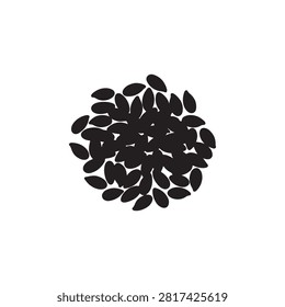 Flax seeds icon isolated on white background.
