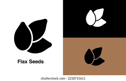 flax seeds vector icon white background