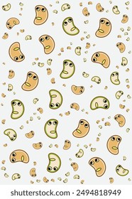 Flaxseed. Healthy unpeeled seeds on white background