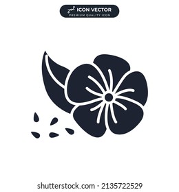 Flaxseed Icon Symbol Template For Graphic And Web Design Collection Logo Vector Illustration