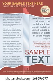 Flayer, brochure or cover template with torn paper