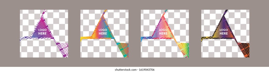 FLAYER Colorful cap design, Proportionally for Square size
