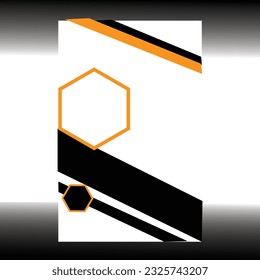 flayer design with a minimalist concept on a background with a combination of orange and black colors