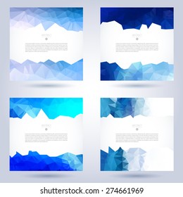 flayer design set of multicolor vector pattern for portable smart phone folder flyer or web site flayer design water abstraction background scene multicolor blue luxurious imprint relaxed concept deco