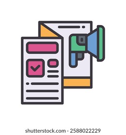 flayer filled color icon. vector icon for your website, mobile, presentation, and logo design.