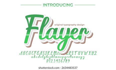 Flayer Font Stylish brush painted an uppercase vector letters, alphabet, typeface