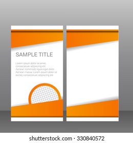 Flayer or leaflet layout design print template, vector
