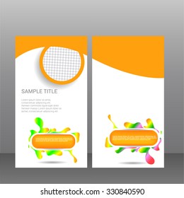 Flayer or leaflet layout design print template, vector