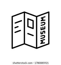 Flayer, Museumssymbol. Einfache Linie, Umrisslinien, Vektorelemente von historischen Dingen Symbole für ui und ux, Website oder mobile Anwendung