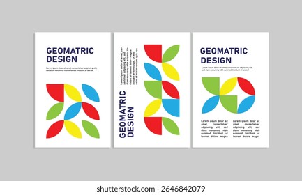 Flayer template bussines background geomatric background 