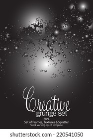 Flayer Template, grunge background. Stock vector template