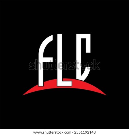 FLC letter logo design with white background in illustrator, vector logo modern alphabet font