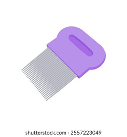 Flea Comb, Veterinary Flat Vector Illustration