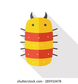 Flea flat icon with long shadow