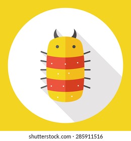 Flea flat icon with long shadow