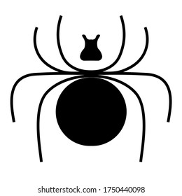 Flea, fly, muscid icon vector illustration.