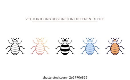 Flea icon design with white background stock illustration