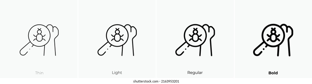 icono de pulga. Signo de estilo lineal aislado en fondo blanco. Ilustración vectorial.