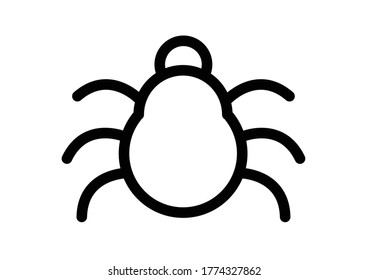 icono de pulga en fondo blanco / vector