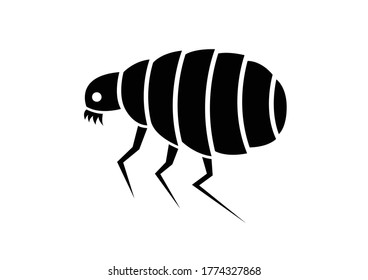 flea icon on white background / vector